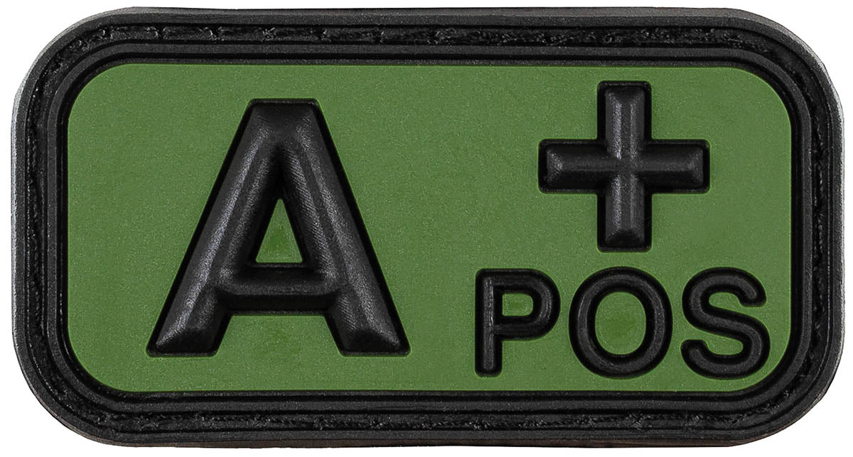 Patch grupa sanguina A POS 3D negru-oliv MFH