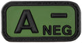 Patch grupa sanguina A NEG 3D negru-oliv MFH