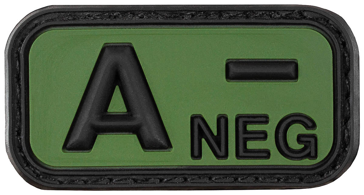 Patch grupa sanguina A NEG 3D negru-oliv MFH