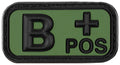 Patch grupa sanguina B POS 3D negru-oliv MFH