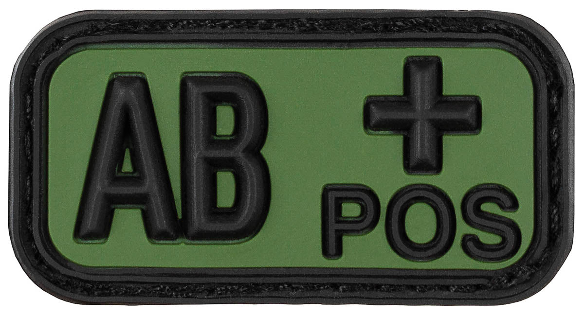 Patch grupa sanguina AB POS 3D negru-oliv MFH
