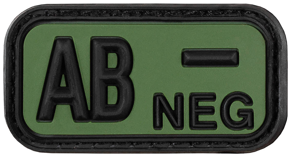 Patch grupa sanguina AB NEG 3D negru-oliv MFH