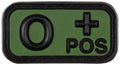 Patch grupa sanguina O POS 3D negru-oliv MFH
