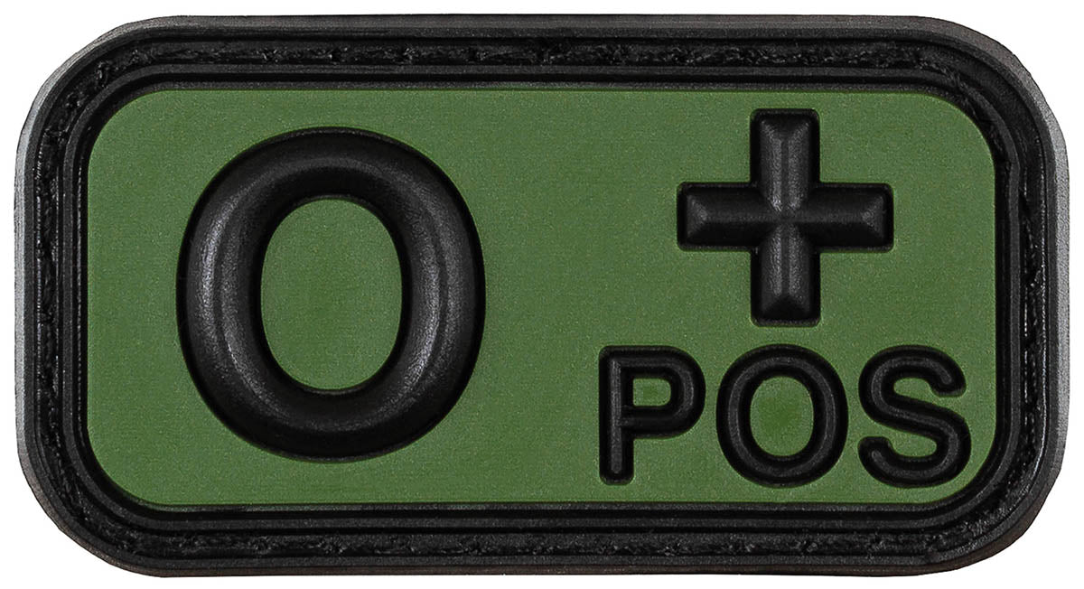 Patch grupa sanguina O POS 3D negru-oliv MFH