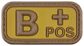 Patch grupa sanguina B POS 3D maro-kaki MFH