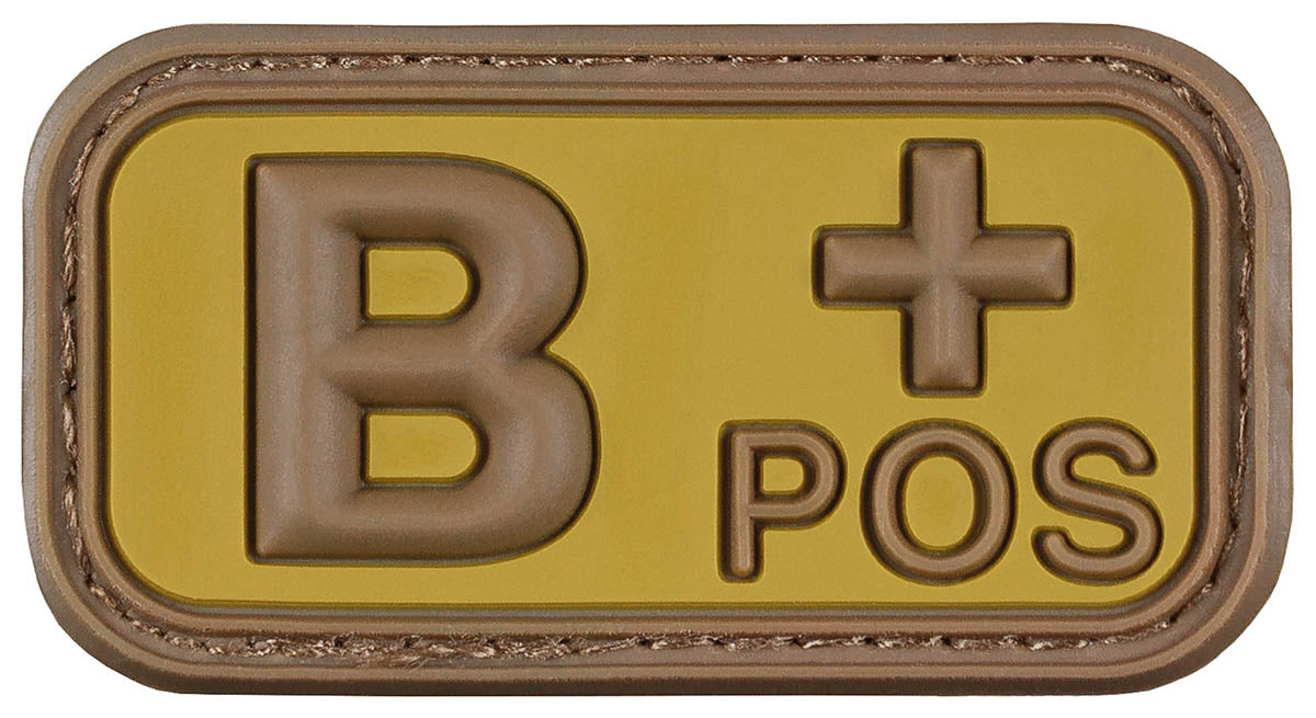 Patch grupa sanguina B POS 3D maro-kaki MFH