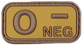 Patch grupa sanguina O NEG 3D maro-kaki MFH