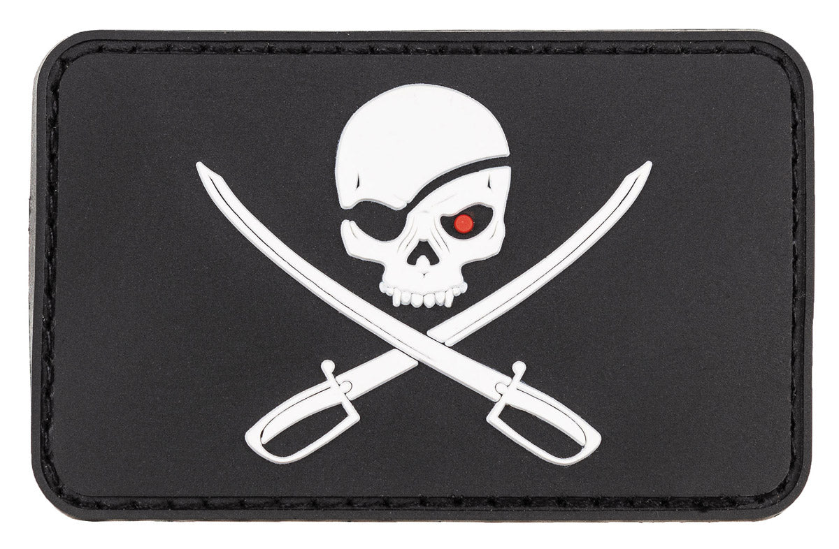 Patch 3D Skull with Swords negru cu velcro MFH