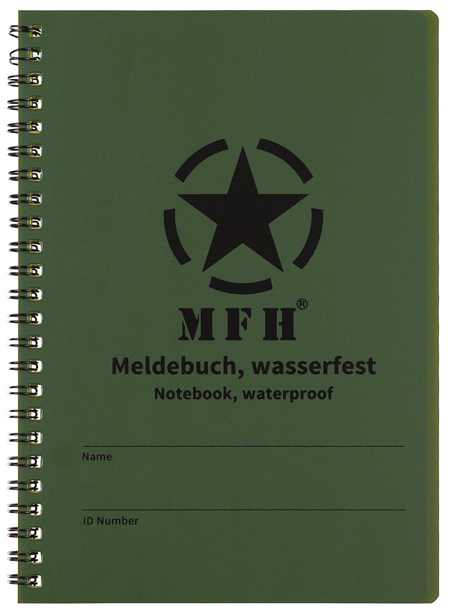 Carnetel impermeabil cu spira MFH