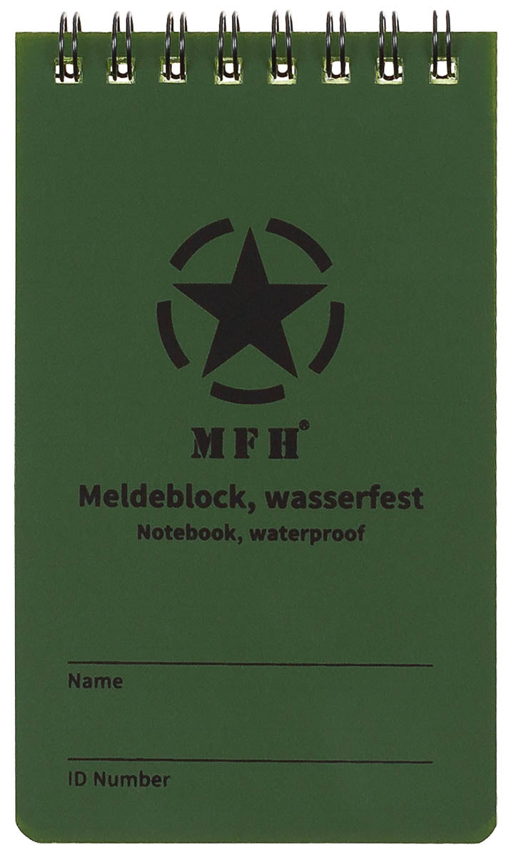 Carnet impermeabil mic cu spirala MFH