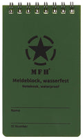 Carnet impermeabil mic cu spirala MFH