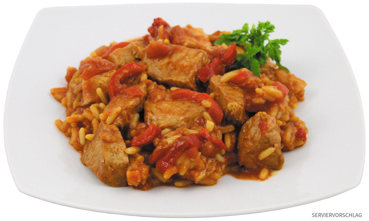 Porc sarbesc cu orez la conserva 400 g, set 12 buc, MFH