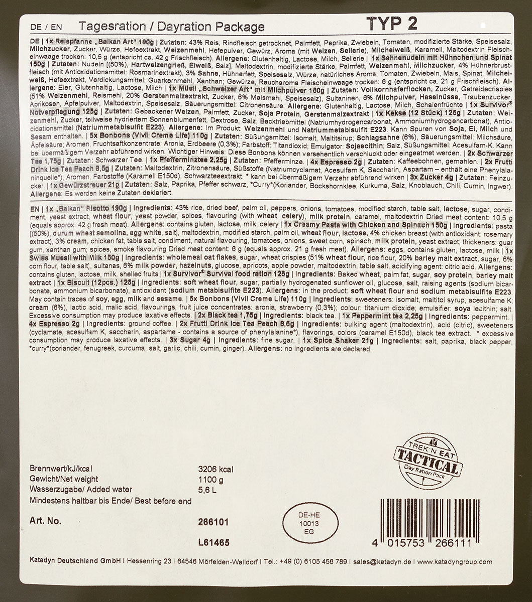 Ratie alimentara Day Ration Pack Type II Trek'n Eat