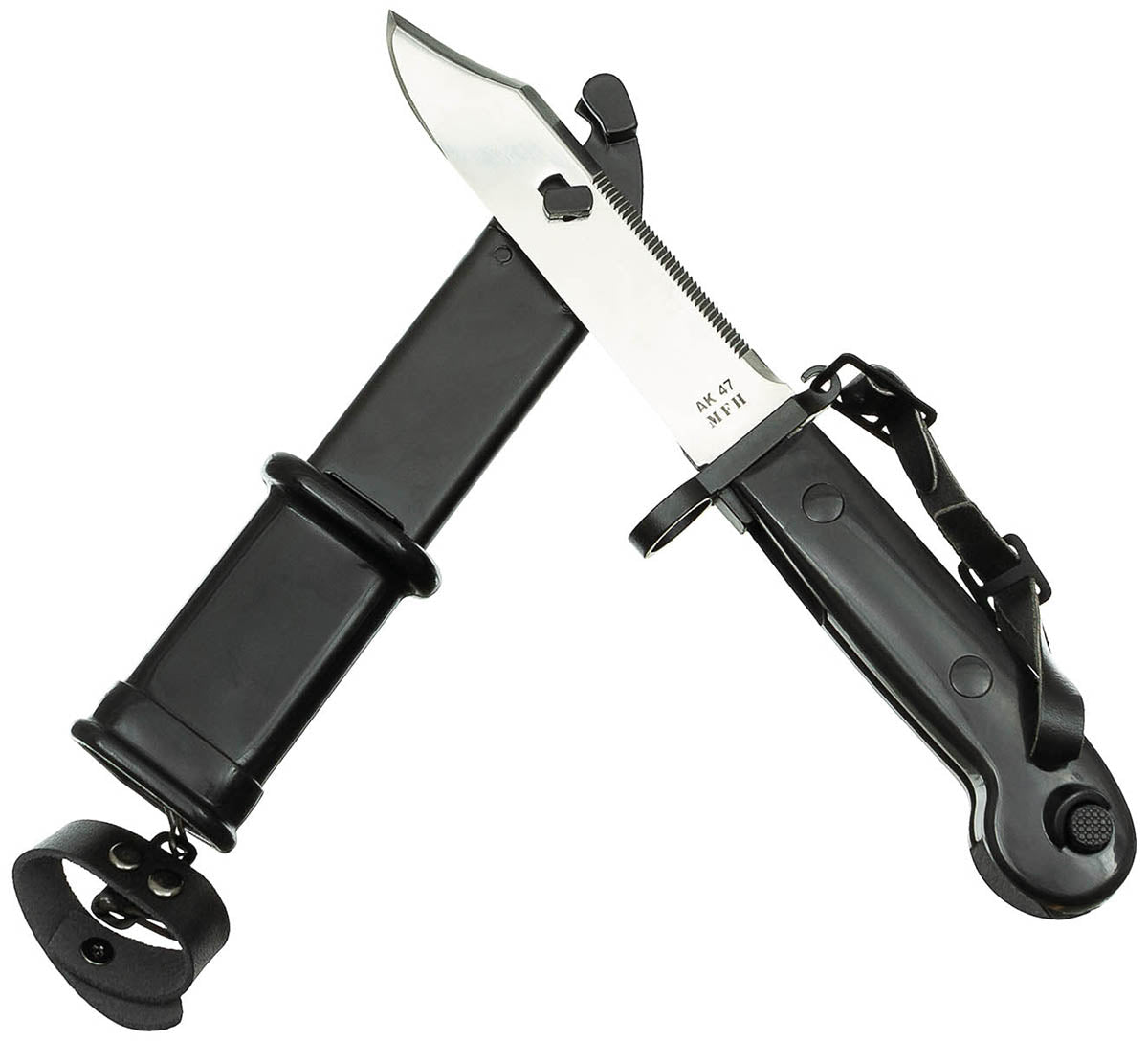 Baioneta tip AK 47 cu teaca metalica MFH