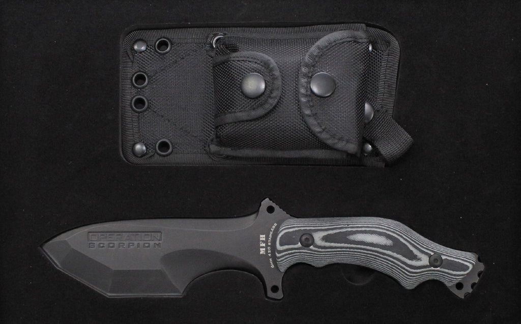 Cutit fix Operation Scorpion cu maner Micarta MFH