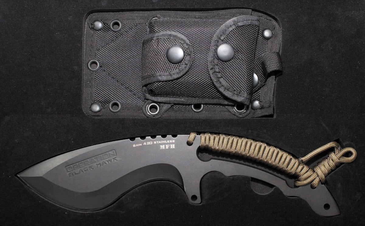 Cutit fix Operation Black Hawk MFH cu teaca