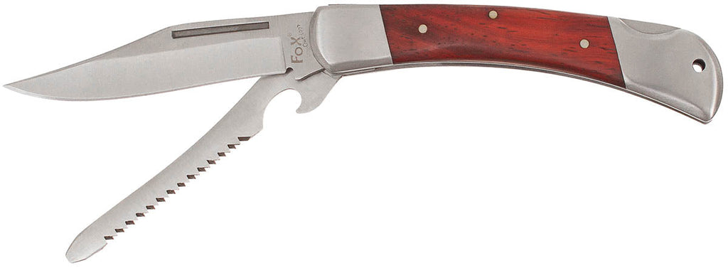Briceag Hunter cu maner din metal si lemn Fox Outdoor