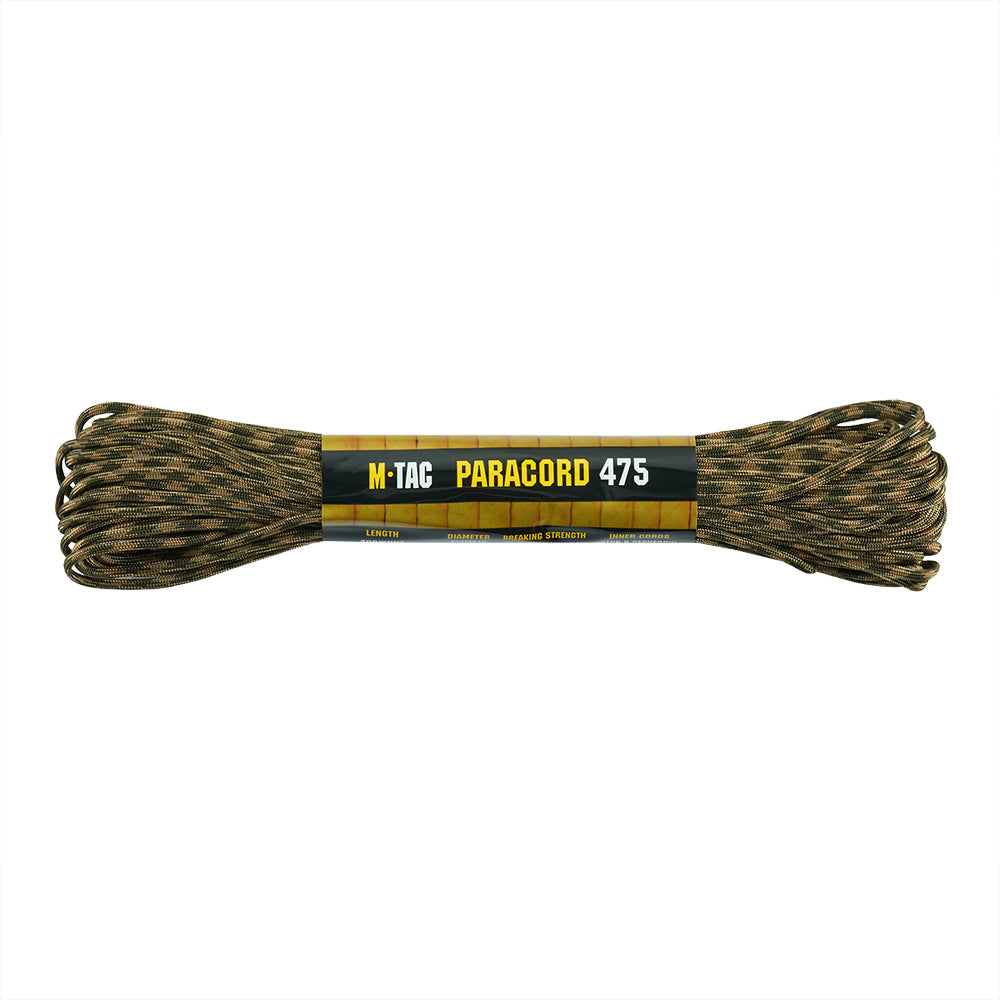 Paracord 475 M-Tac, 15 m, 7 fire, nailon rezistent - Coyote/Ranger Green