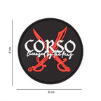 Patch Corso PVC negru cu doua sabii de pirat