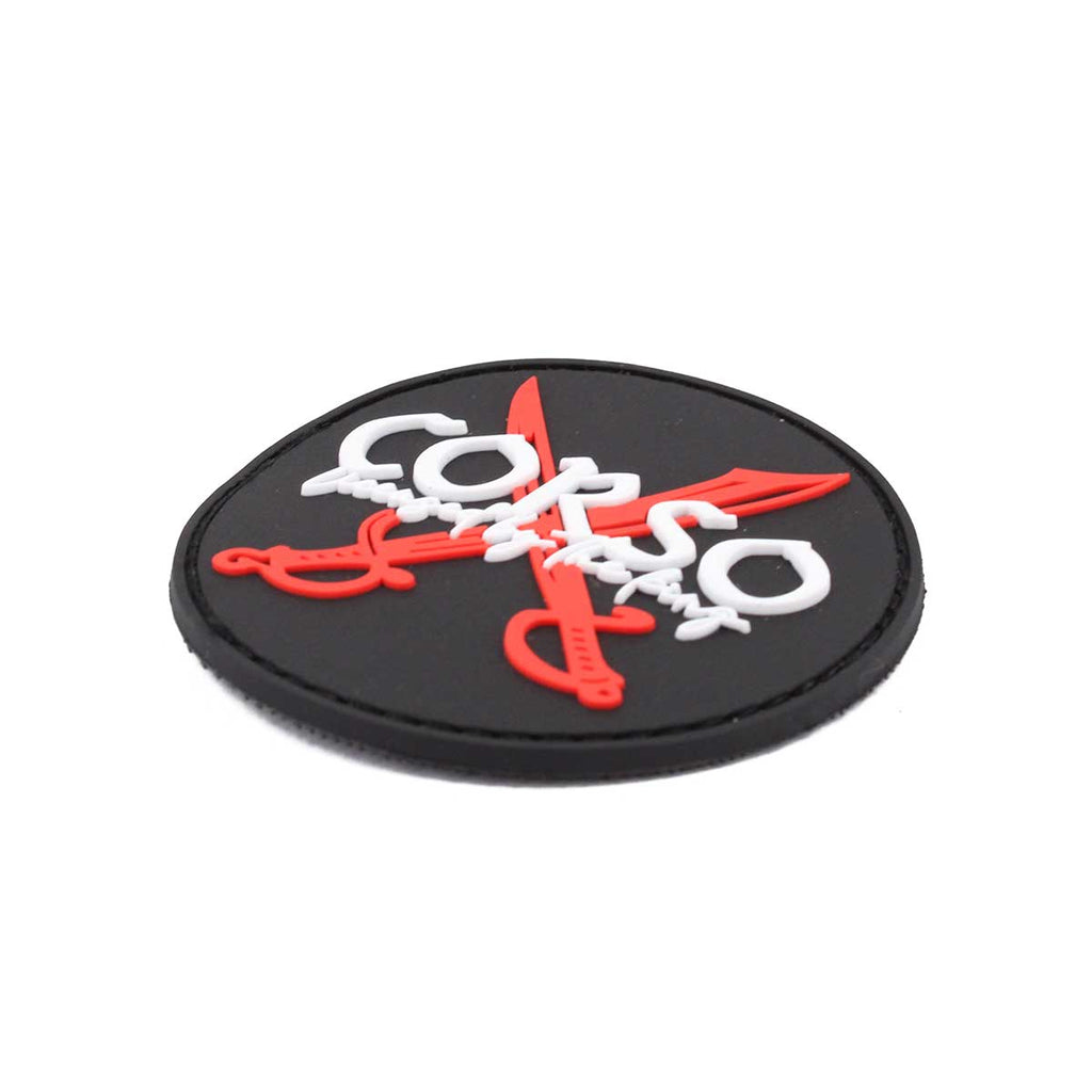 Patch Corso PVC negru cu doua sabii de pirat