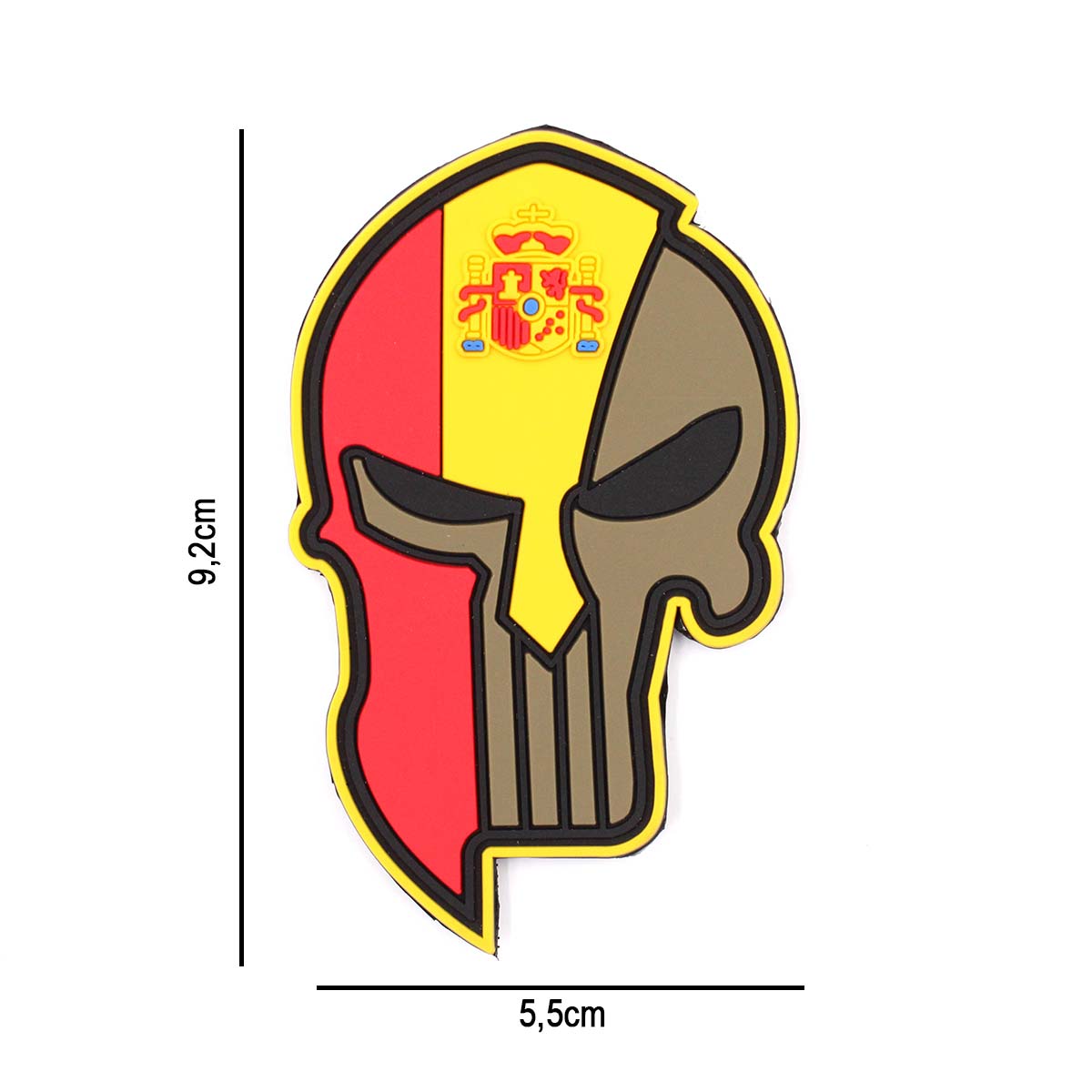 Patch PVC 3D craniu Punisher cu coif spartan Immortal Warrior