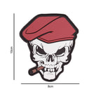 Patch 3D PVC craniu cu bereta si trabuc Immortal Warrior