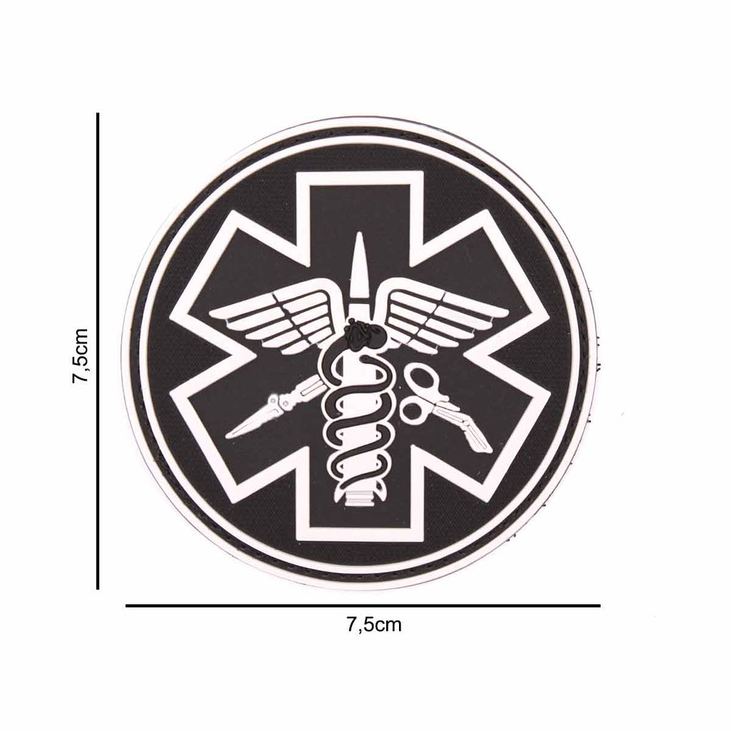 Patch 3D Paramedic negru-alb Immortal Warrior