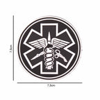 Patch 3D Paramedic negru-alb Immortal Warrior