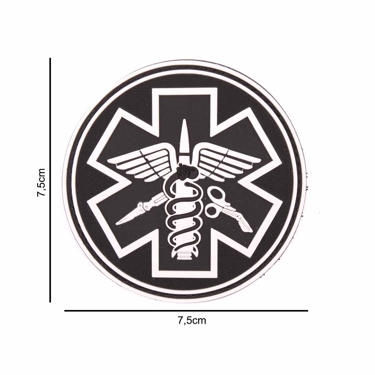 Patch 3D Paramedic negru-alb Immortal Warrior