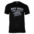 Tricou negru cu imprimeu Navy Seals Immortal Warrior