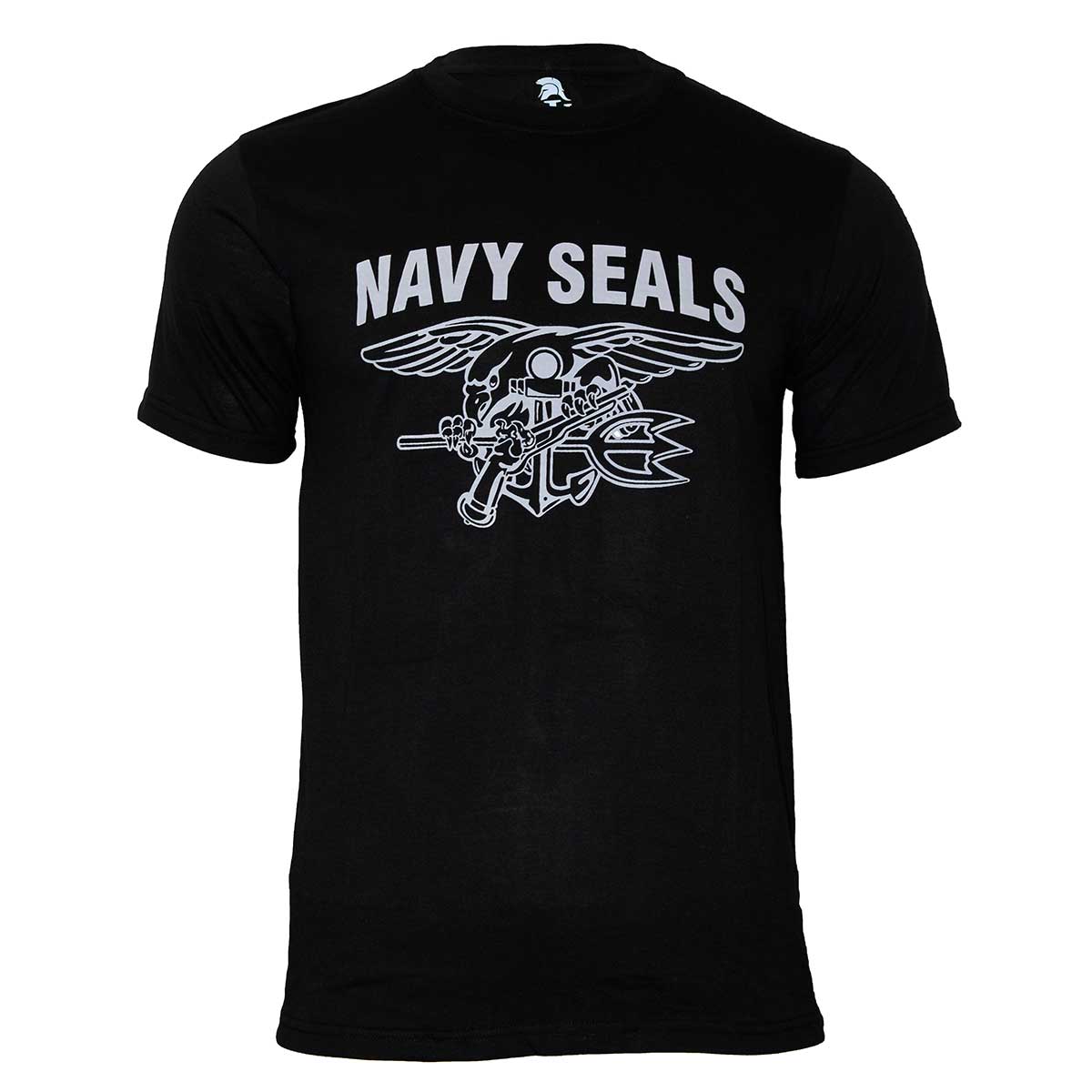 Tricou negru cu imprimeu Navy Seals Immortal Warrior