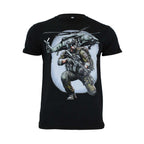 Tricou negru cu imprimeu elicopter Immortal Warrior