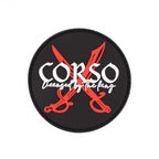 Patch Corso PVC negru cu doua sabii de pirat