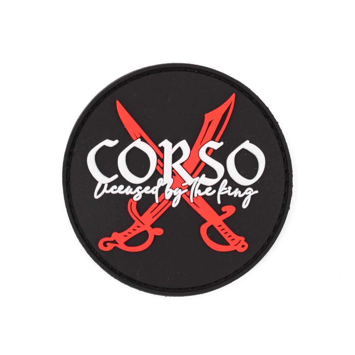 Patch Corso PVC negru cu doua sabii de pirat