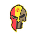Patch PVC 3D craniu Punisher cu coif spartan Immortal Warrior