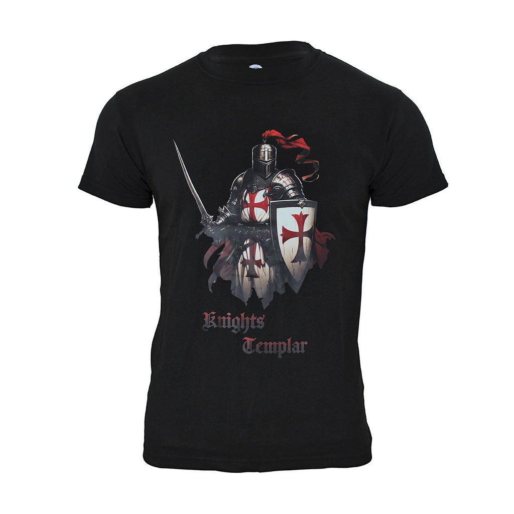 Tricou Cavalerii Templieri Immortal Warrior negru