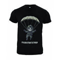 Tricou Paratrooper Immortal Warrior negru cu imprimeu