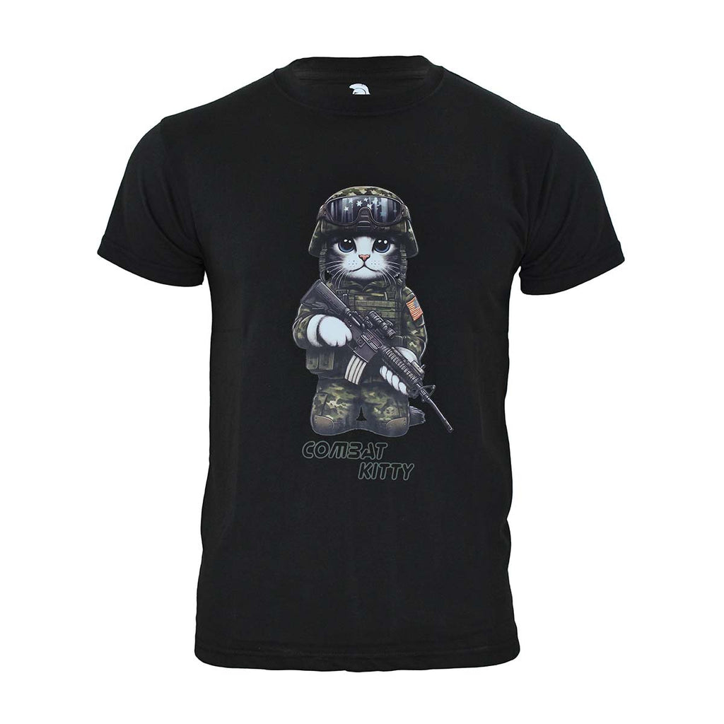 Tricou Combat Kitty negru Immortal Warrior