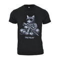 Tricou Tacticat negru cu imprimeu pisica Immortal Warrior
