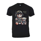 Tricou Born to Kill Immortal Warrior negru cu imprimeu