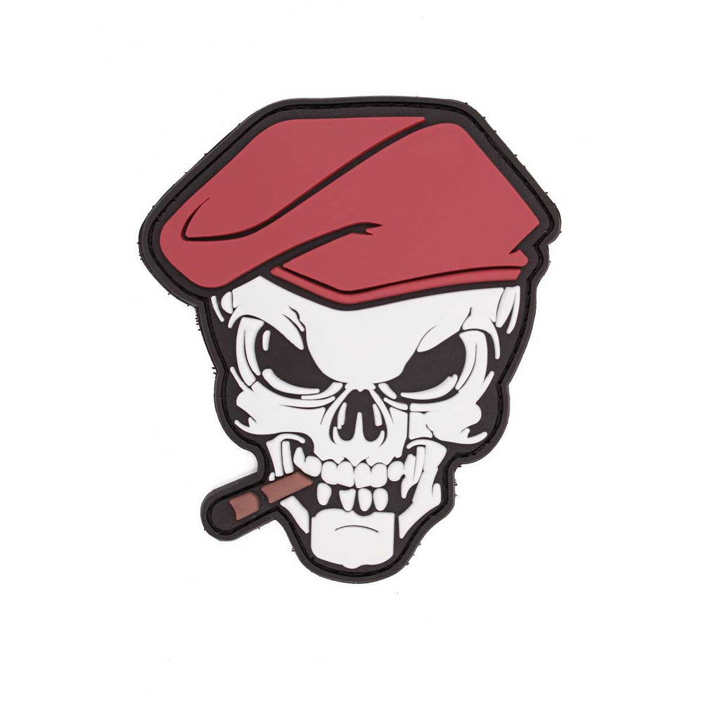 Patch 3D PVC craniu cu bereta si trabuc Immortal Warrior