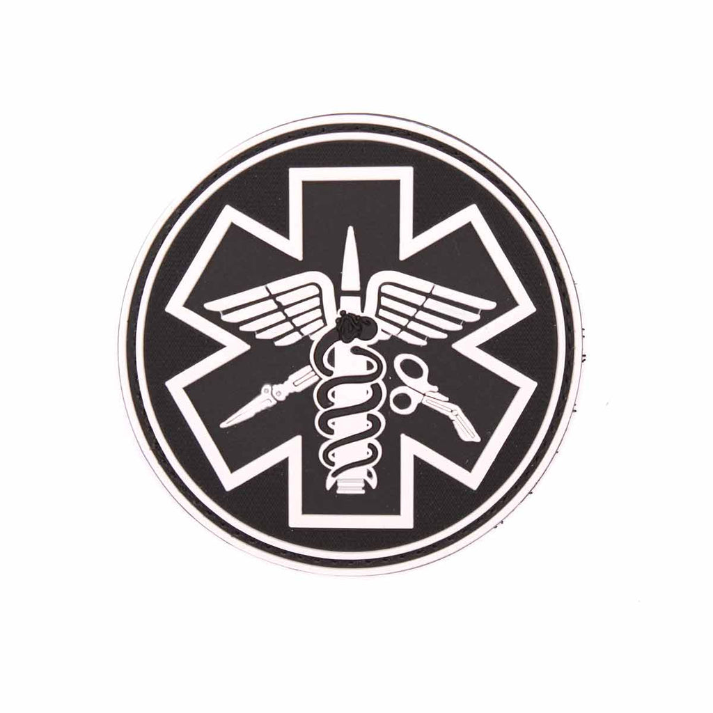 Patch 3D Paramedic negru-alb Immortal Warrior