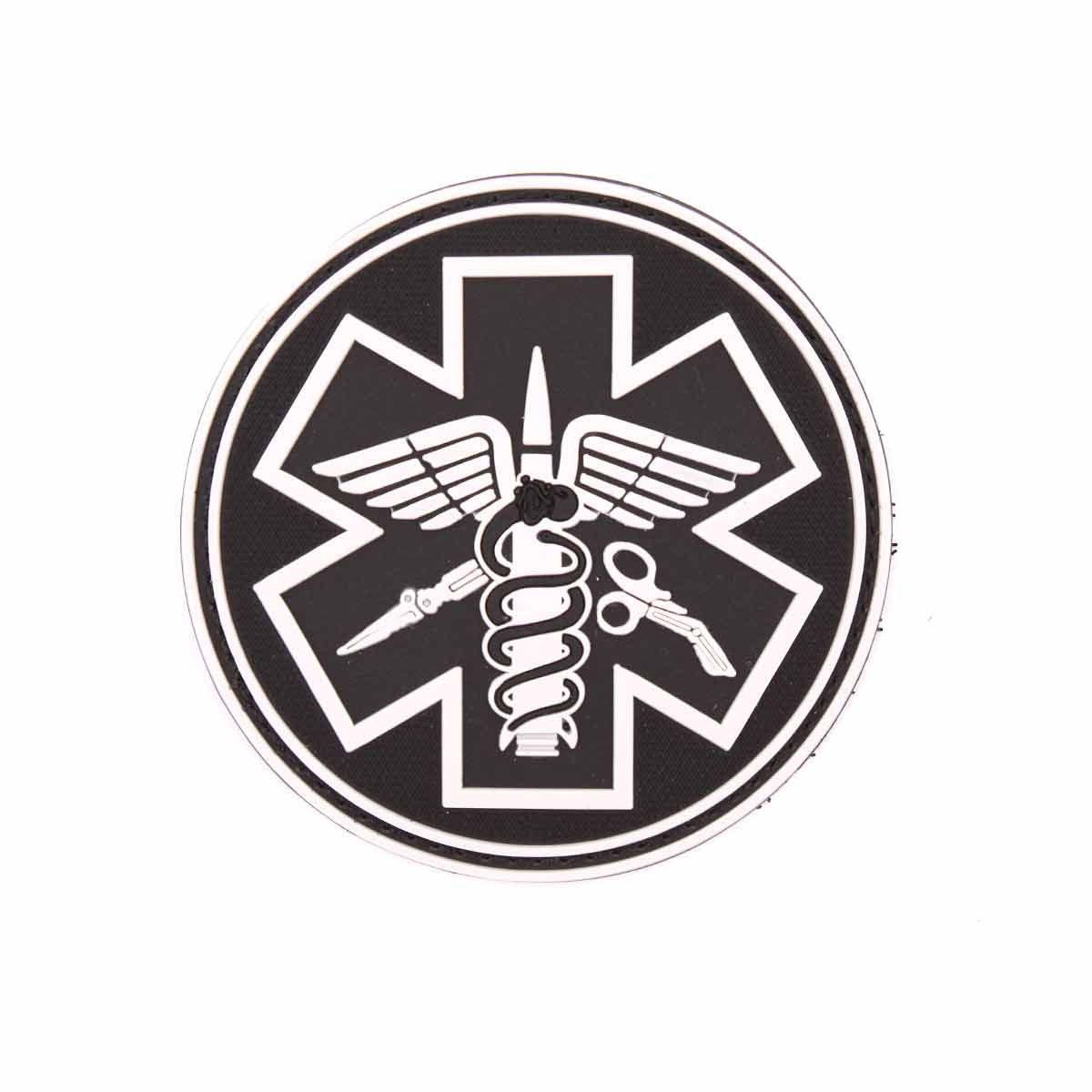 Patch 3D Paramedic negru-alb Immortal Warrior