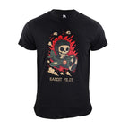 Tricou Bandit Pilot Immortal Warrior negru cu imprimeu