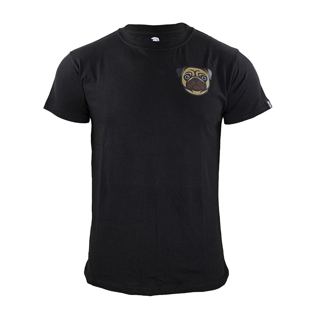 Tricou Pug Life Immortal Warrior negru cu imprimeu