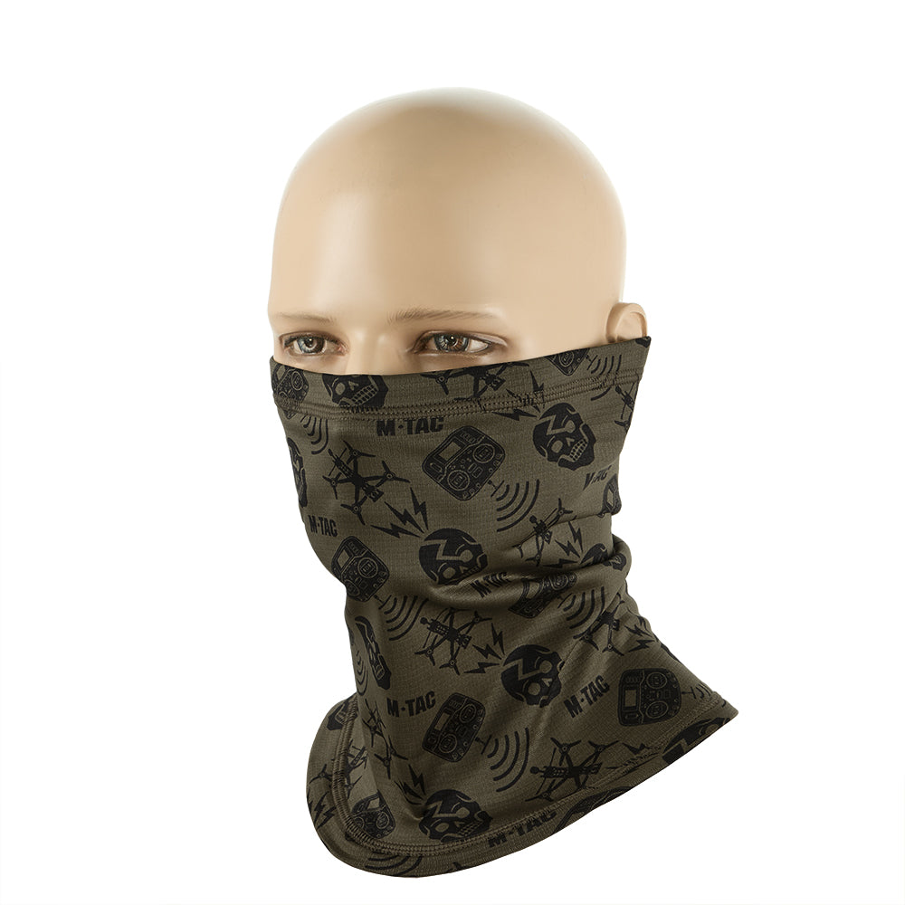 Bandana tubulara Microfleece model Drone M-Tac Tan - Oliv Închis